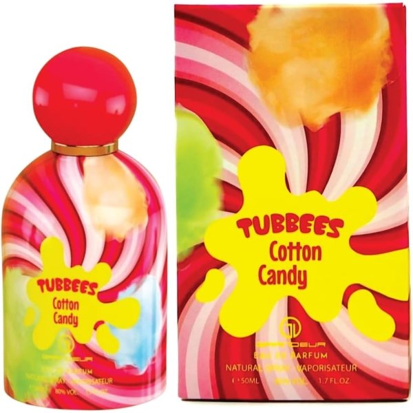 **Fragrance Notes** **Top Notes:** * Vanilla * Cotton Candy **Heart Notes:** * Caramel **Base Notes:** * Fruity Notes Tubbees Cotton Candy opens with a dreamy blend of sweet vanilla and fluffy cotton candy, creating a playful and nostalgic first impression. The heart reveals a rich caramel accord that adds warmth and indulgence, while the fruity base notes provide a vibrant and refreshing finish. The result is a deliciously sweet, long-lasting fragrance that captures the joy of your favorite candy treats.
