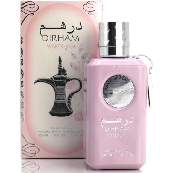 Ard Al Zaafaran Dirham Wardi EDP 100ML (3.4OZ) | Arabian Perfumery | Notes of Cardamom,Roses, Lavendar, & Vetiver for a Vibrant Everyday Essential | Floral Woody Fragrance