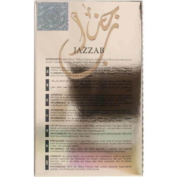 Ard Al Zaafaran Jazzab Gold Eau De Parfum Spray, 3.4 Ounce (Unisex)