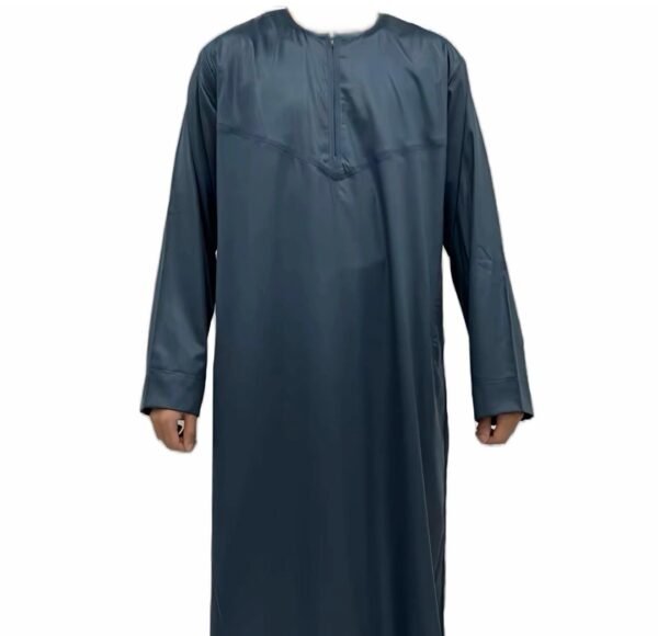 Charcoal Omani Thobe Jubba for Men (Sizes 52, 54, 56, 58, 60)