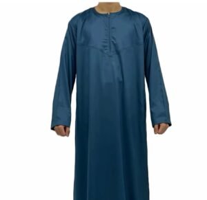 Teal Omani Thobe Jubba for Men (Sizes 52, 54, 56, 58, 60)