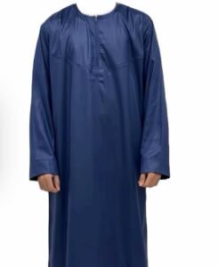 Navy Omani Thobe Jubba for Men (Sizes 52, 54, 56, 58, 60)